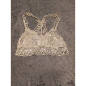 Aerie Bralette White Lace Size S Racerback Bralette Bra